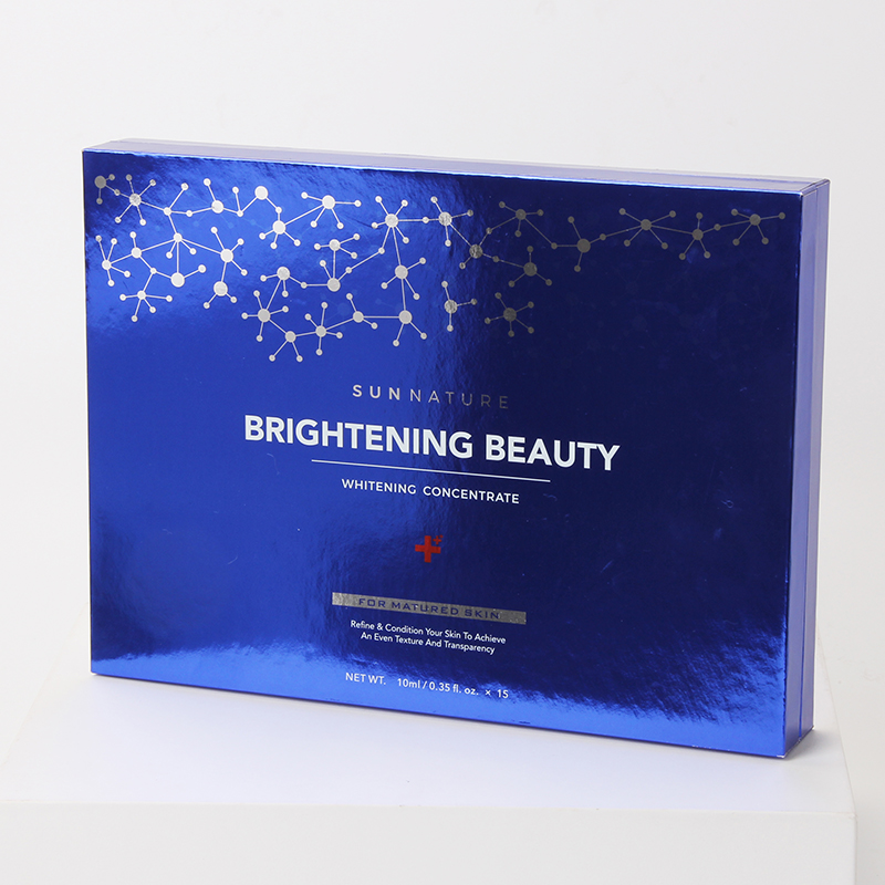 Boîte d'emballage d'huile essentielle cosmétique personnalisée Blue Premium avec plateau Eva