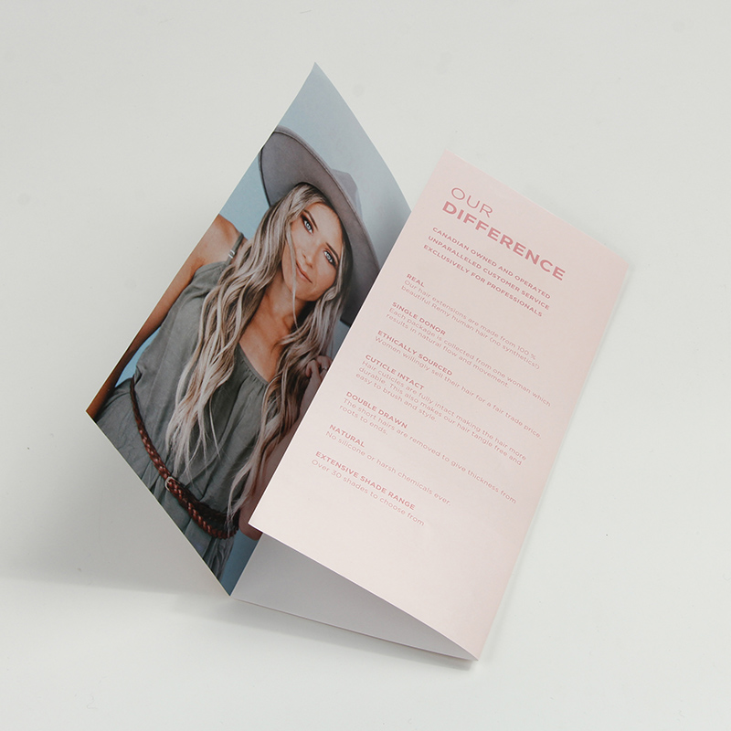 Livret d'impression personnalisé pour la brochure d'instructions sur les cheveux de perruque