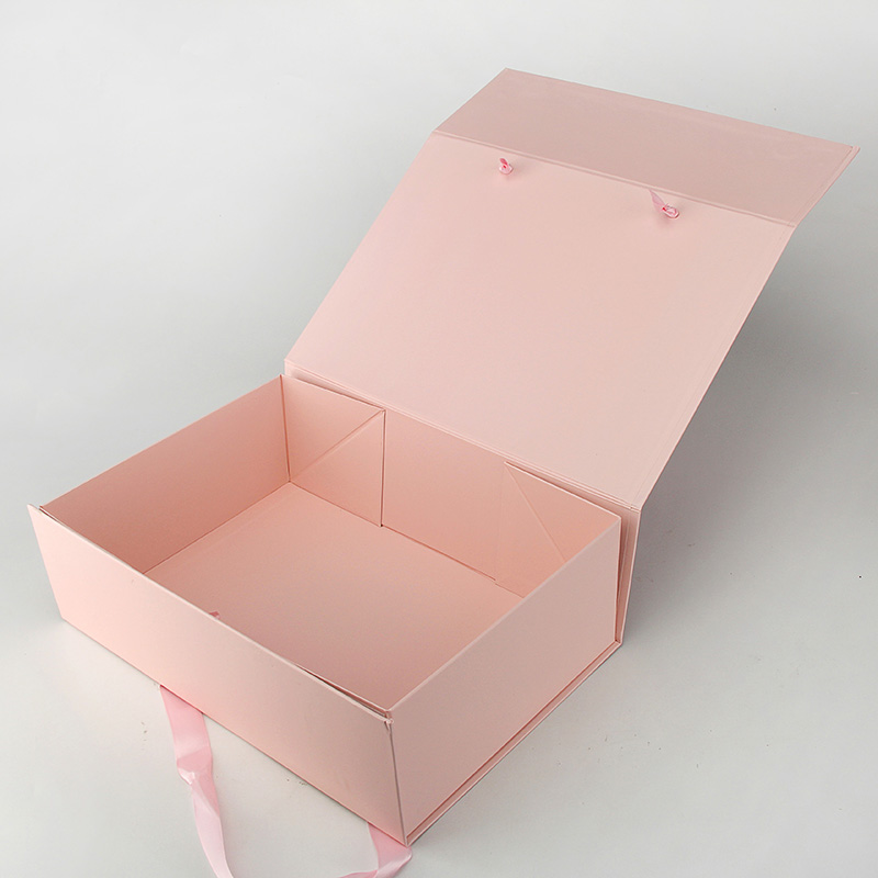 Boîtes d'emballage de cheveux pliantes rose bébé personnalisées Boîtes d'extensions Boîtes de perruque Bundle Boîte d'emballage d'extension de cheveux