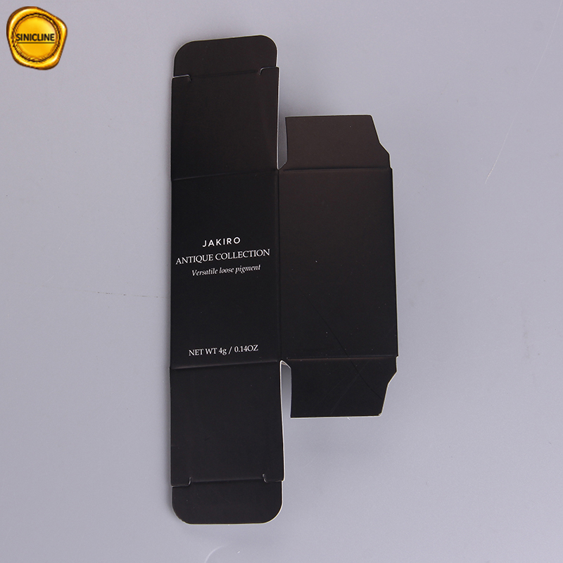 Boîte d'emballage de base de papier noir mat personnalisé recyclable
