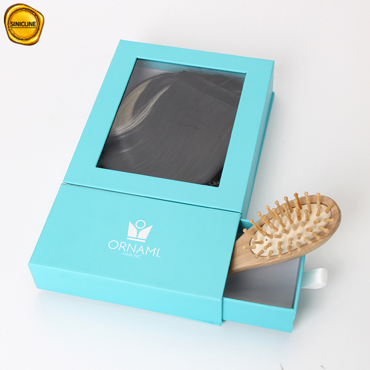 Boîtes d'emballage de perruque de perruque de tresses de boîte de conception attrayante de mode faite sur commande empaquetant le luxe