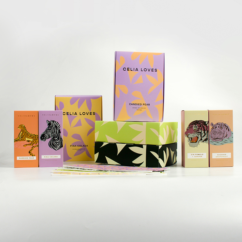Boîtes d'emballage de bougies parfumées personnalisées écologiques
