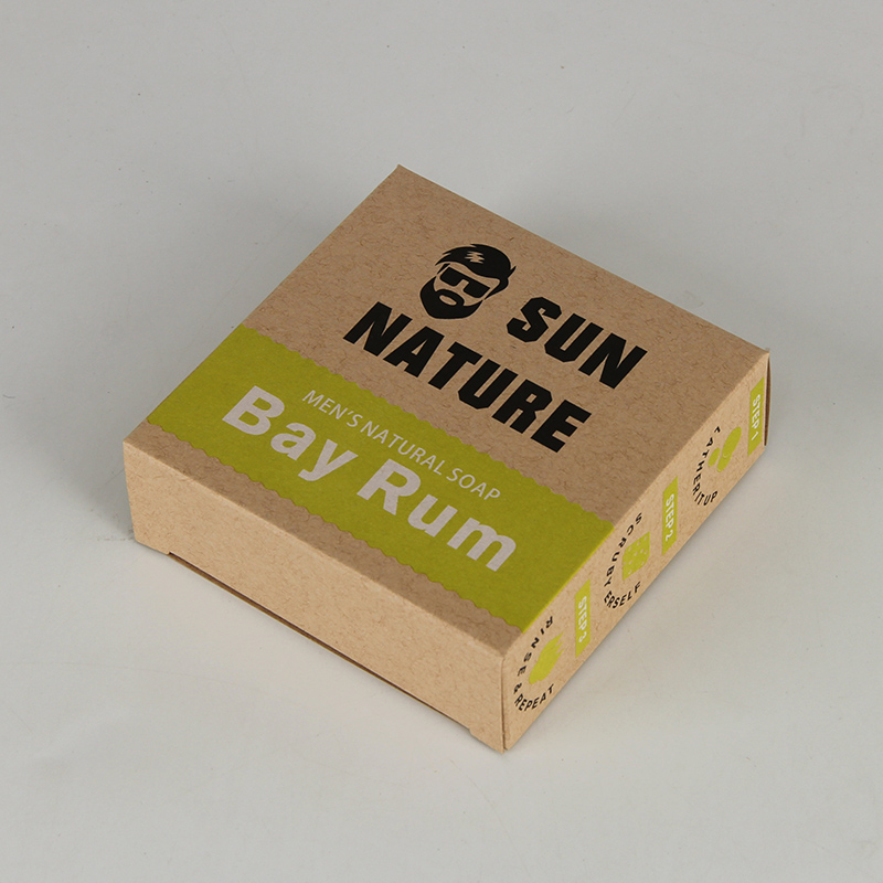 Boîte d'emballage de savon de soin de la peau pour hommes en papier sans arbre écologique