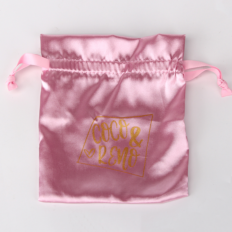Emballage de cheveux de sac de perruque de satin Sacs de perruque de cordon Emballage de cheveux